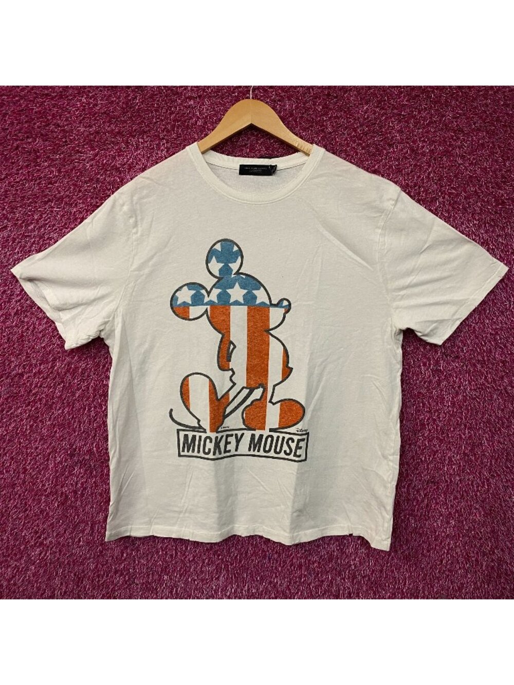 Junk Food Clothing Disney Mickey Mouse Patriotic Graphic Women's Tee XL
